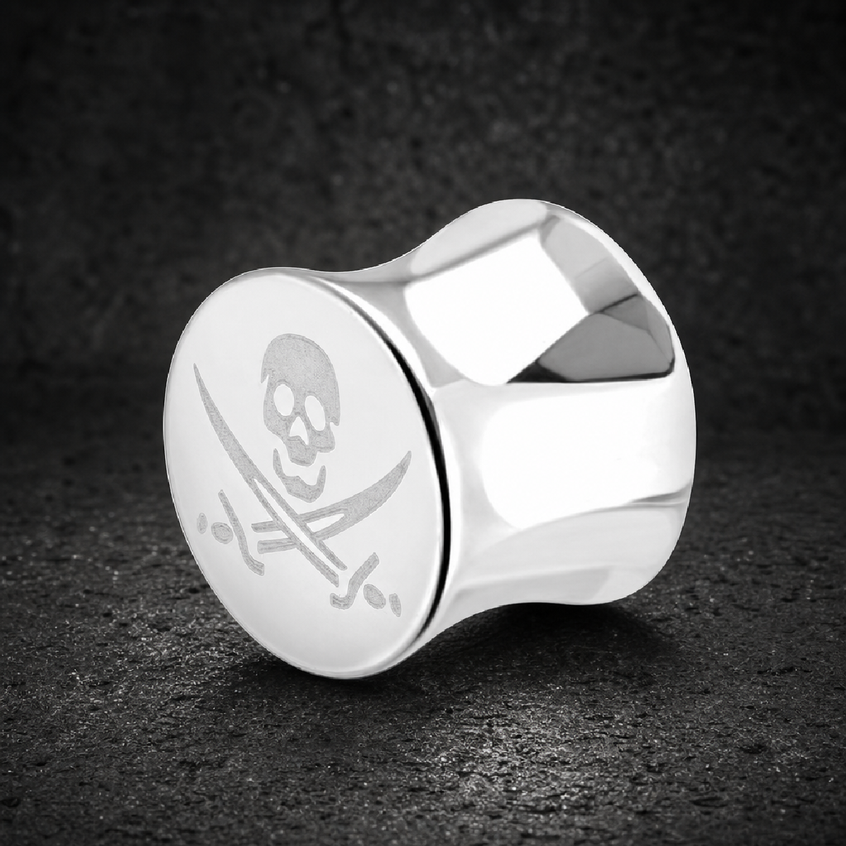 10mm Skull Swords Ear Plug Stretcher - body jewelry 316L stainless steel unisex jewelry (EP007)