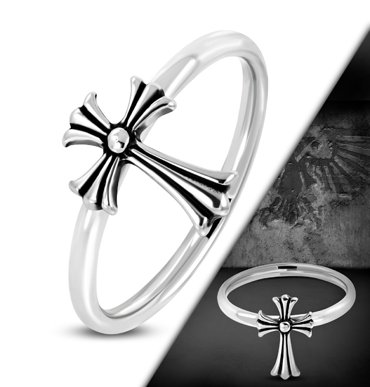 Dainty Cross Ring