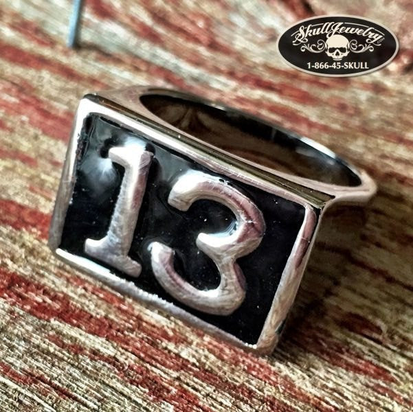 Vintage '13' Biker Ring