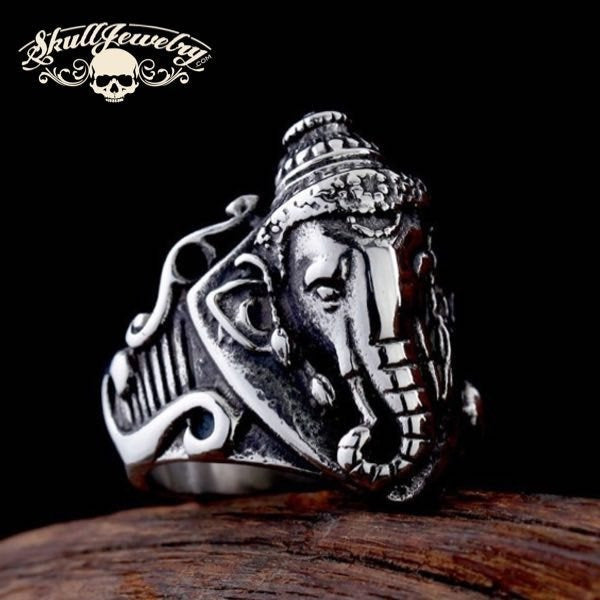 'Sacred Elephant' Stainless Steel Ring
