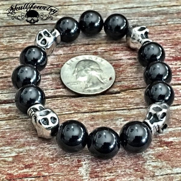 Black Agate Receiving Stone Bracelet