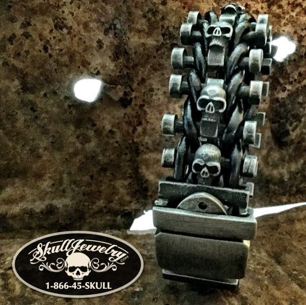 Hold the Line' Gun Metal Stainless Steel