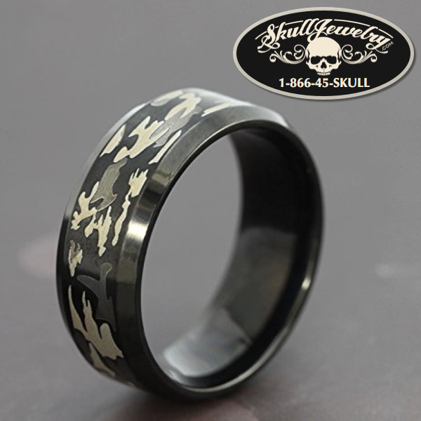 Black Triple-Color Camouflage Band