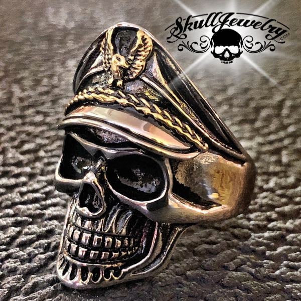 'I'd Rather Die a Soldier Than a Coward' Skull Ring