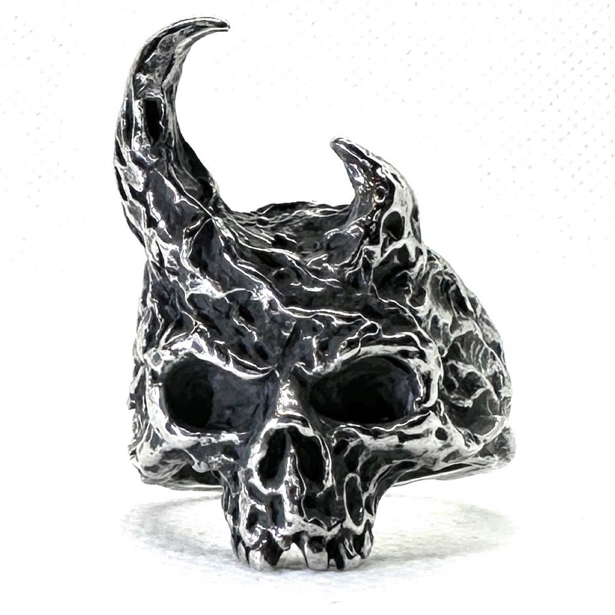 Infernal Horns Skull ring