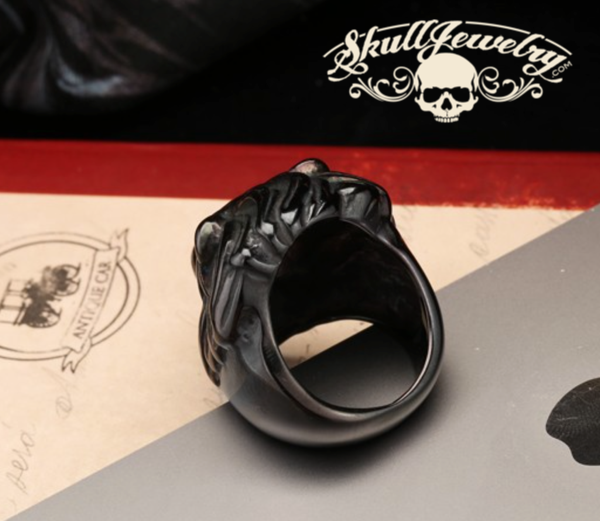 BLACK 'King Leonidas' the Lion - Big, Bold & Heavy Ring (#326)