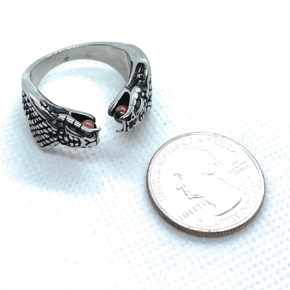 King Cobra Snake Ring size comparison