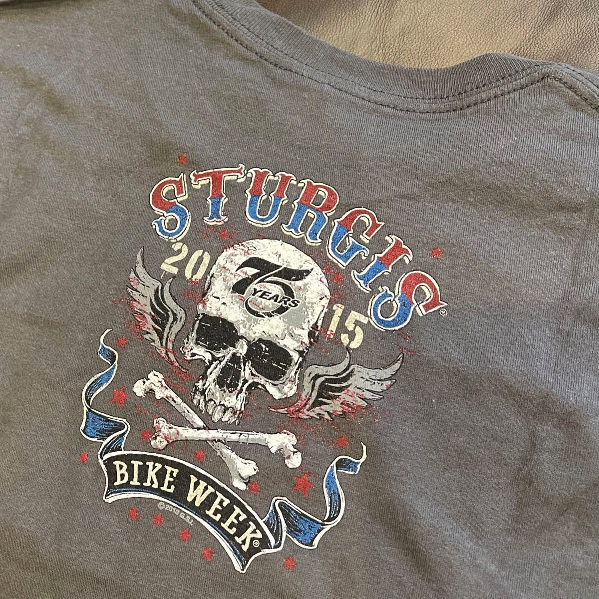 Medium Gray - Sturgis 75th Bike Week T-Shirt - back of shirt