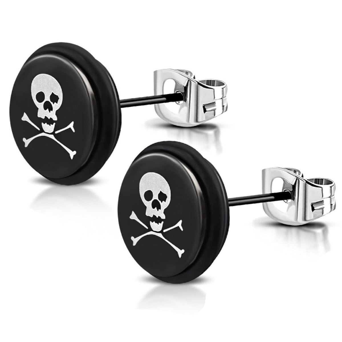 Skull & Crossbones Stud Earrings (#c473)