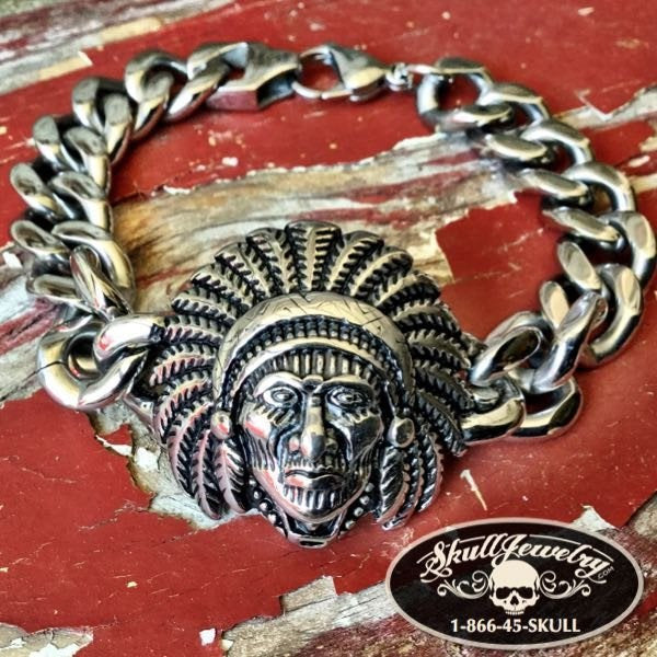 Native American' Headdress Indian Bracelet