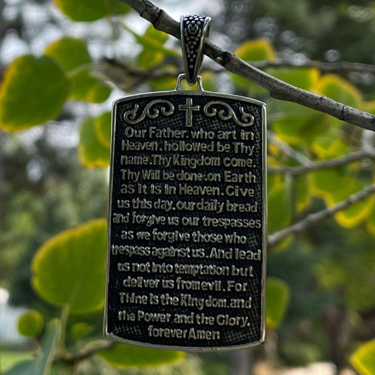 'Our Father' Prayer Pendant