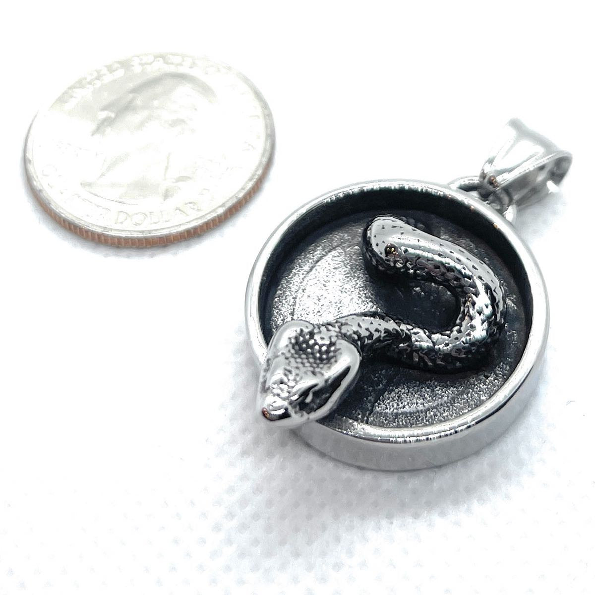 Slow An' Easy - Snake Pendant - size comparison