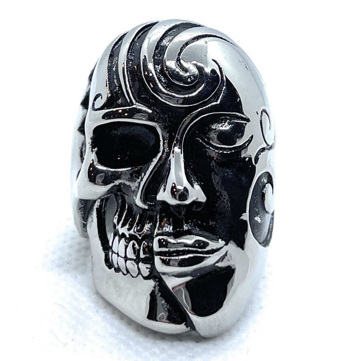 'The Phantom of Death' Big, Bold & Heavy Skull Ring w/Mask