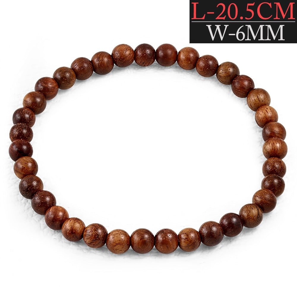 Timber Soul – Natural Wood Bead Bracelet