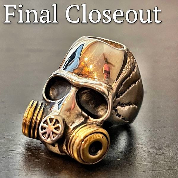 Two-tone Cold War' Gas Mask Ring (#178Twotone)