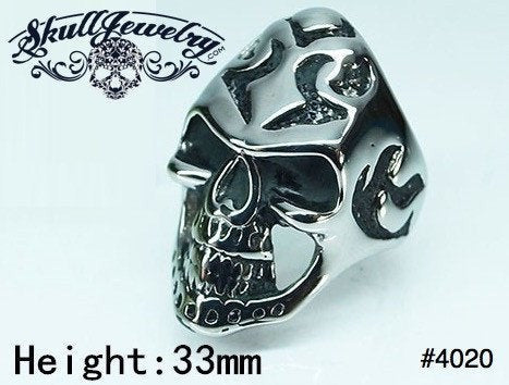 Badass Stainless Skull Ring - Big & Long (4020)