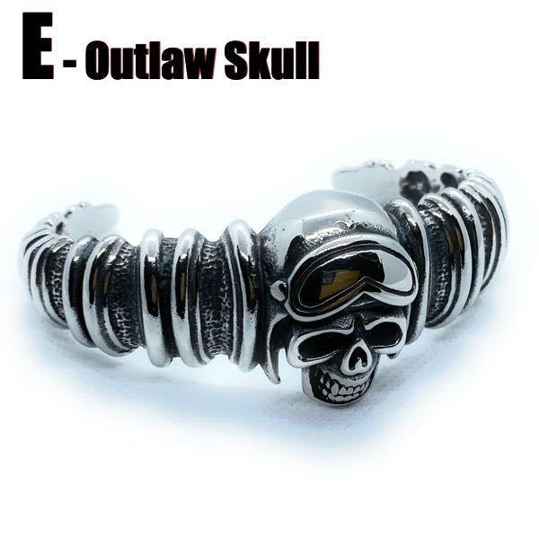outlaw skull bangle bracelet