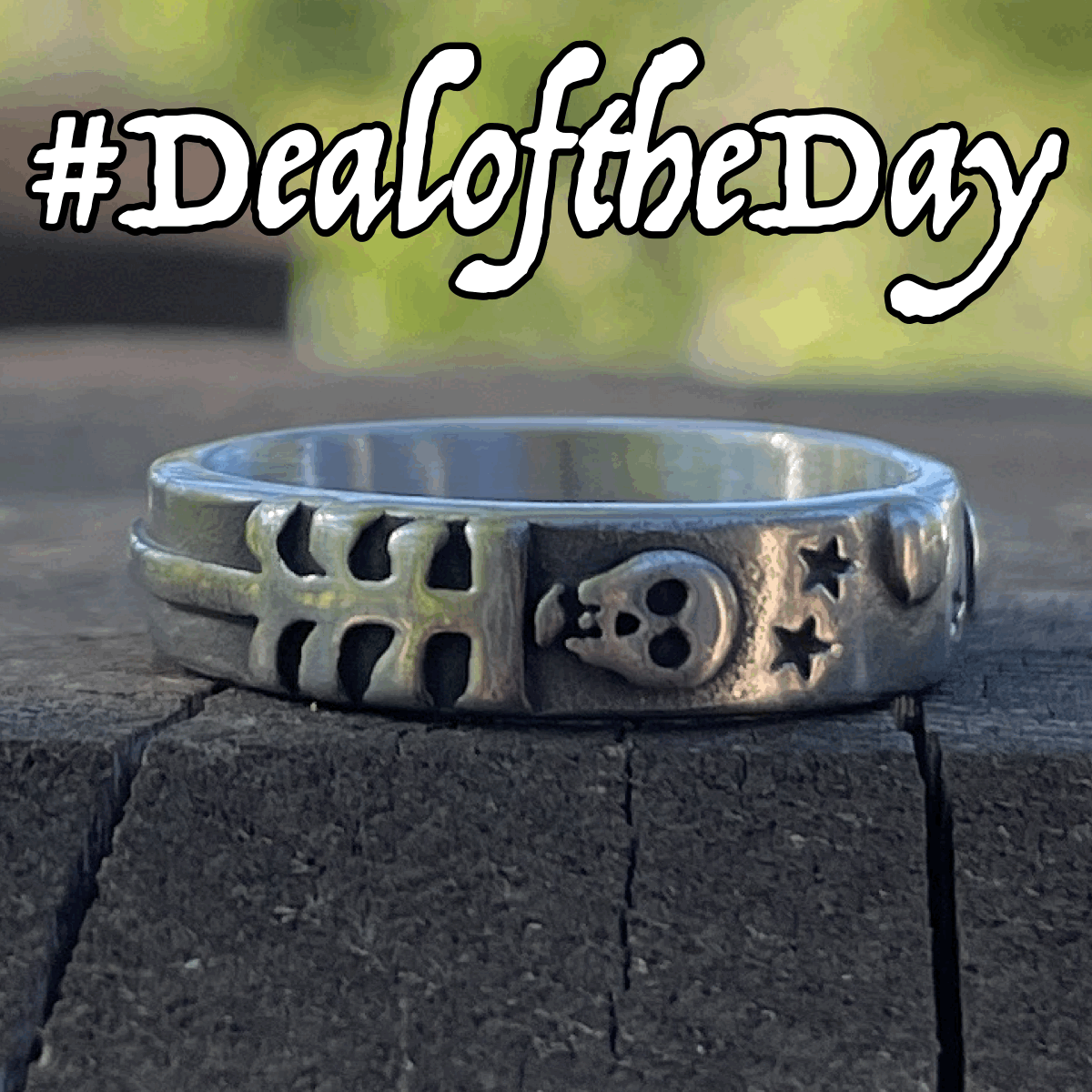 skeleton wedding ring - deal of the day