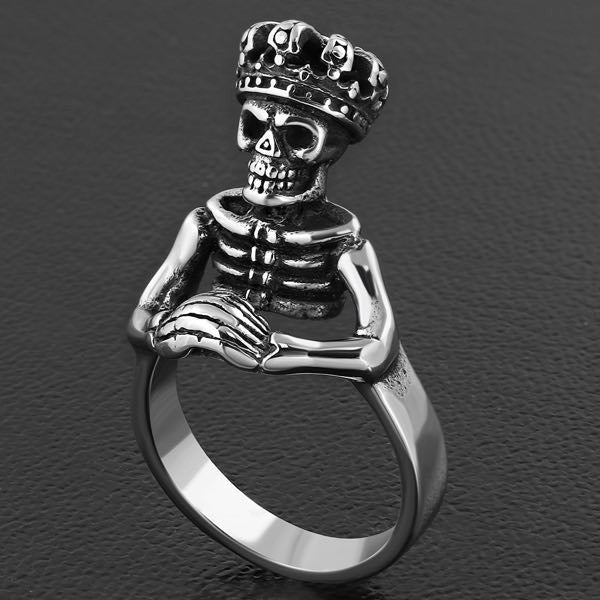 esqueleto calavera rey con corona
