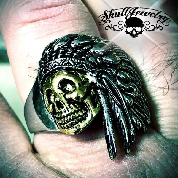 fight to the death indian skull ring