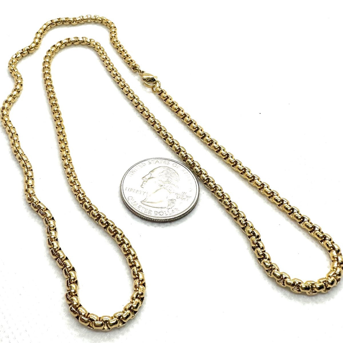 gold-tone necklace 24 inch or 28 inch