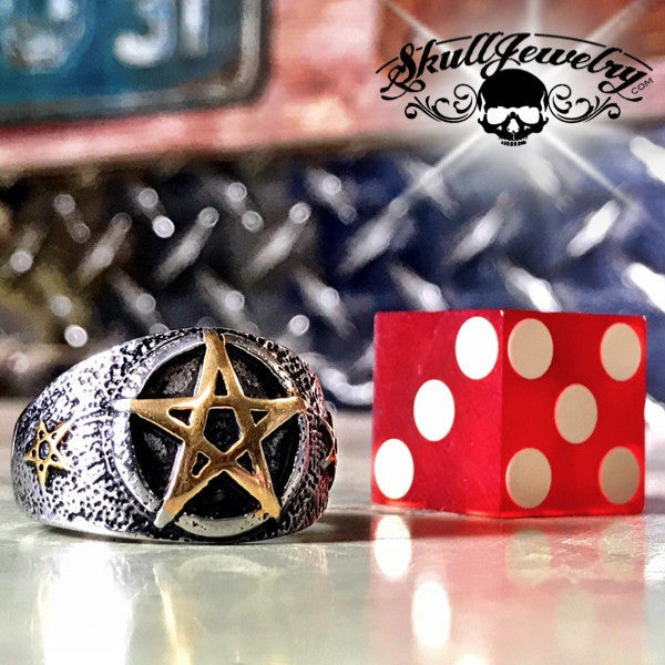 Five-Pointed Star Pentagram Ring (#253)