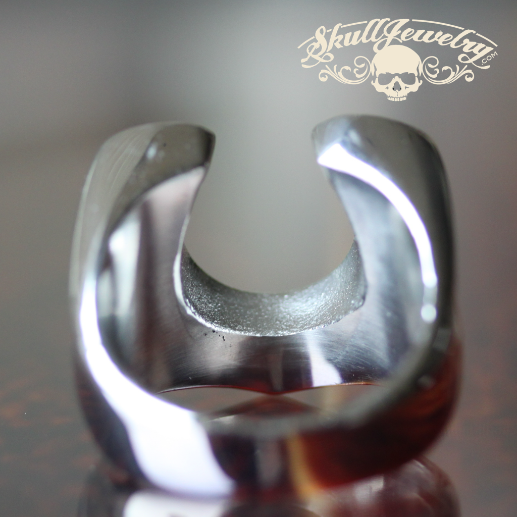 lucky horseshoe stainless steel ring