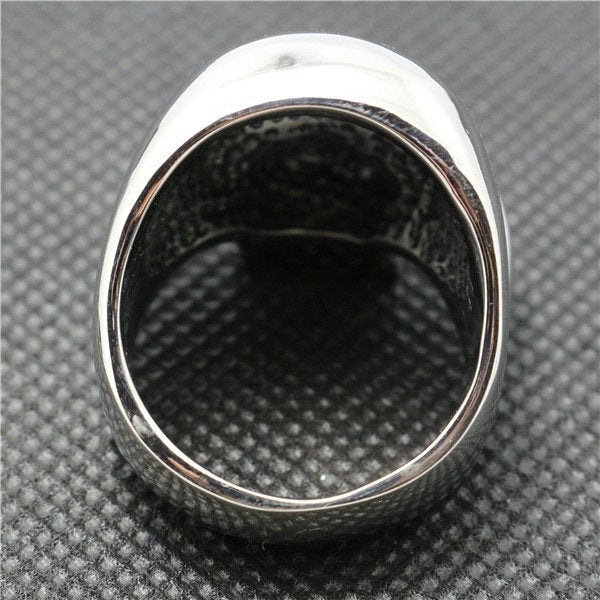 old school badass skull ring