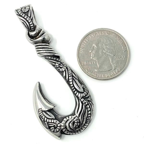 Makau Detailed Fish Hook Pendant