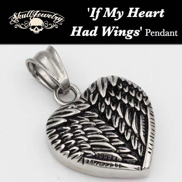 'If My Heart Had Wings' Heart with Wings Pendant