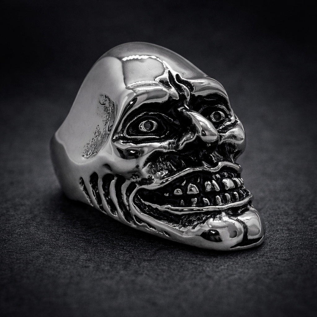 Patient No. 9 Skull Ring (#R-0084) - alternate view