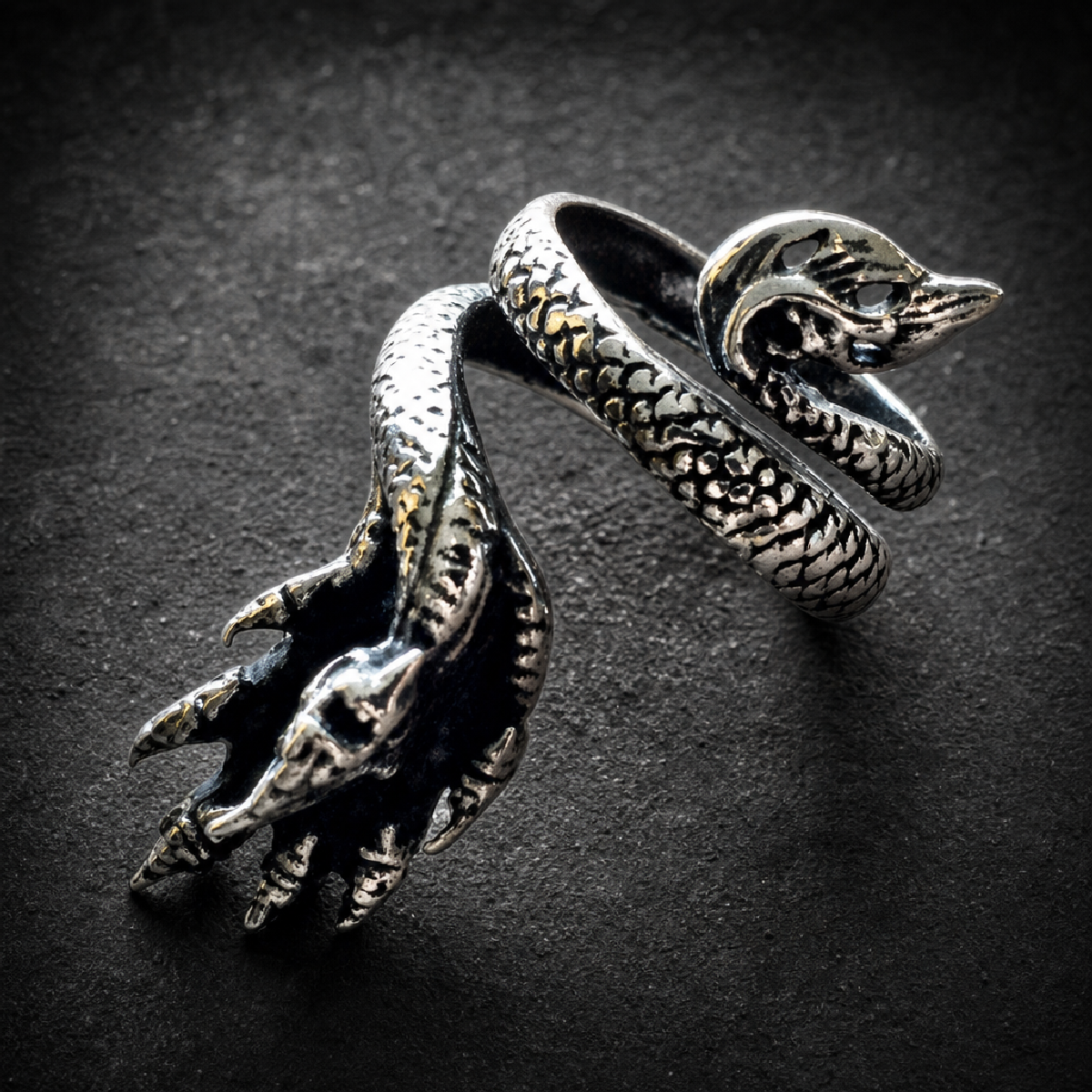 Seven Headed Dragon Ring - 316L stainless steel unisex jewelry (R0662)