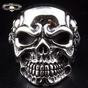 Heavy Biker Skull Ring With Side Skeletons (#010)