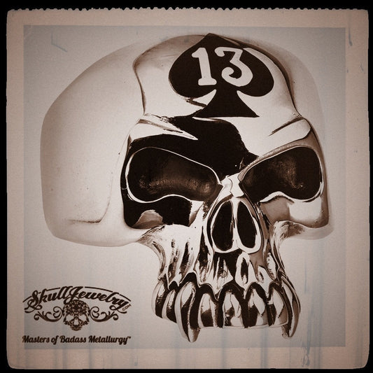 Lucky Spade 13 Skull Ring