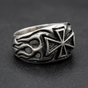 Fire & Brimstone Cross and Flames Ring (#081)