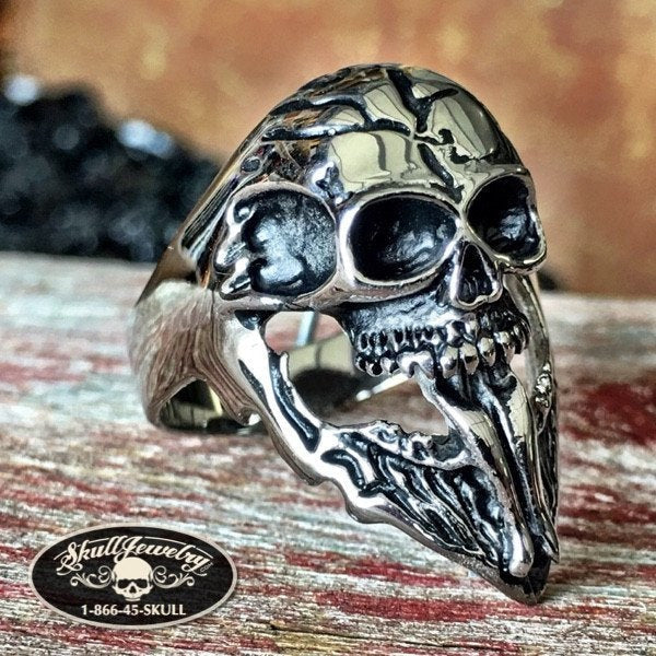 'Lick It Up' KISS  Long Tongue Skull Ring