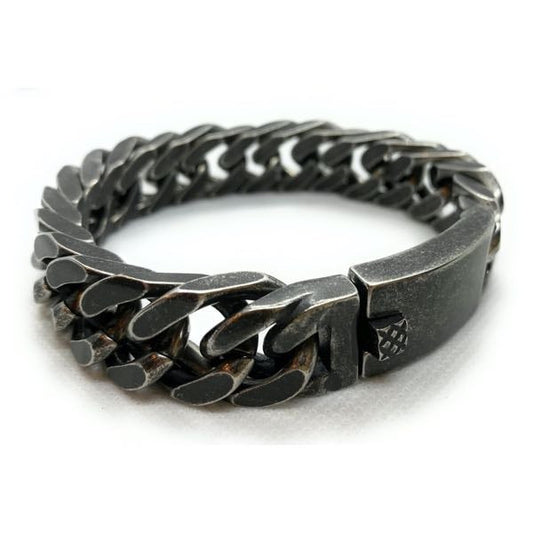 125 Gram 9" Gun Metal Big Bold & Heavy Bracelet