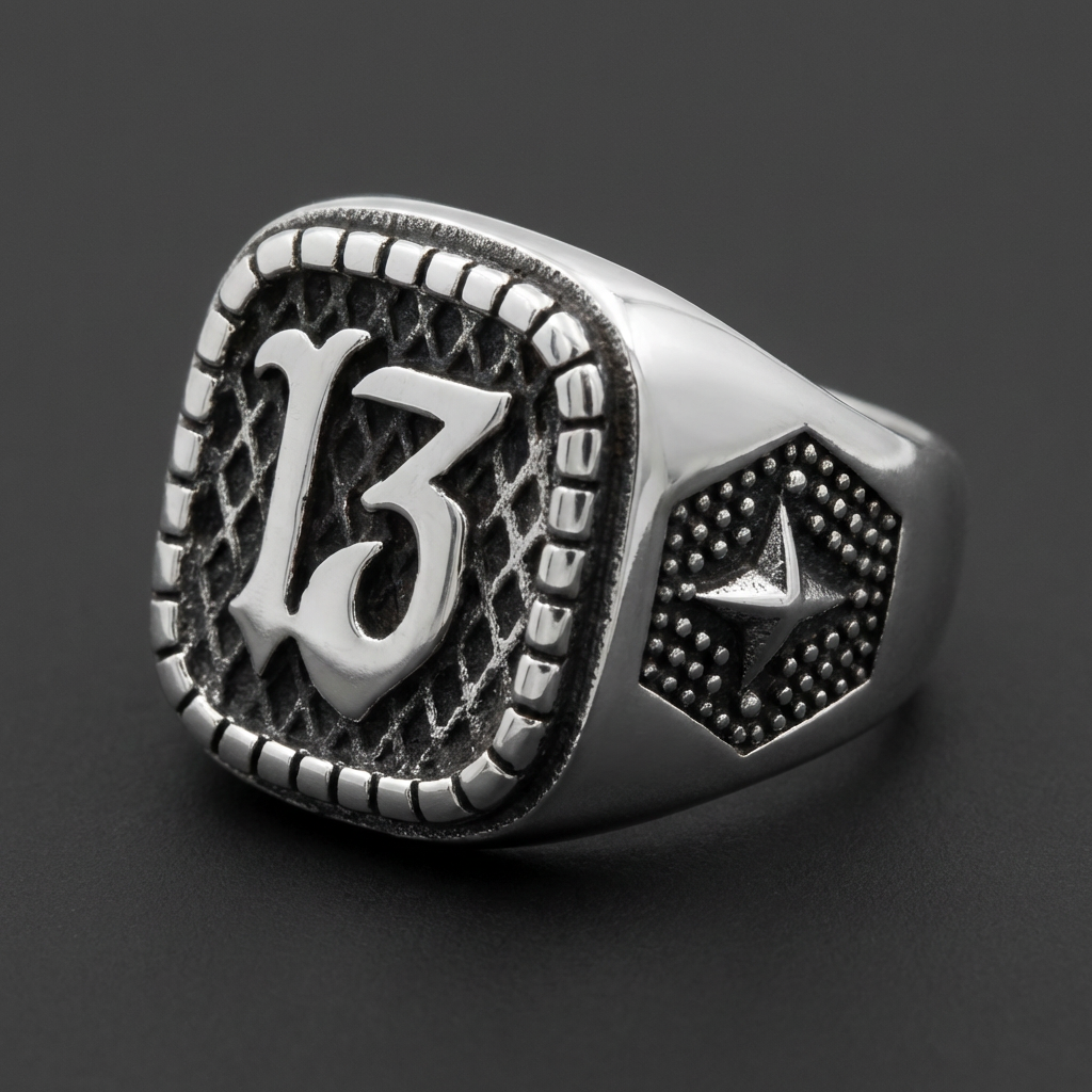 Phantom 13 Bold Signet Ring - alternate view