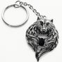 Black Heart Wolf Keychain (#kc019)