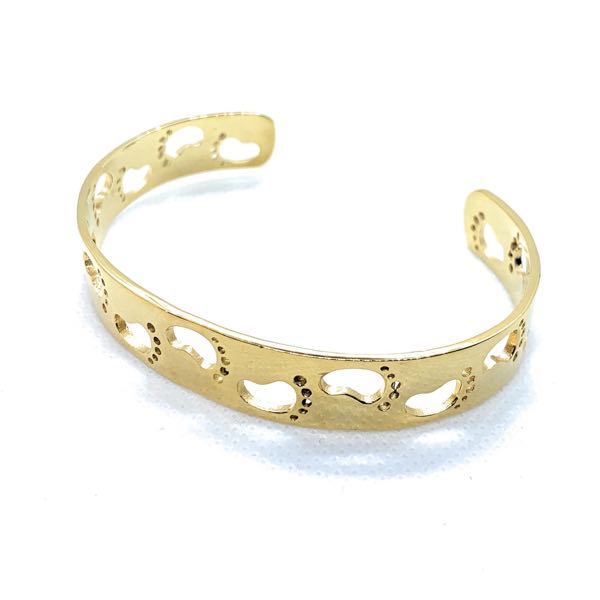 Footstep Bangle Bracelet (3 Color Options) (#bjb002)