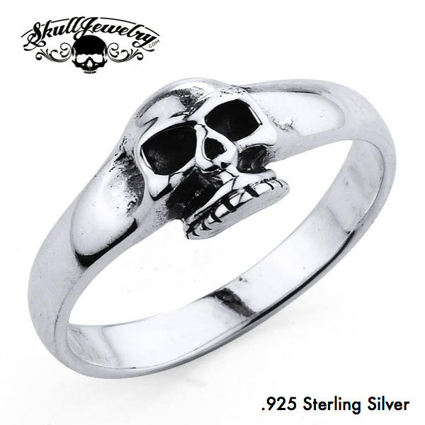 'Lovely Rita' .925 Sterling Silver Skull Ring (ss160)