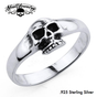 Lovely Rita .925 Sterling Silver Skull Ring (#ss160)