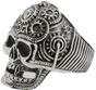 Stainless Steel Mechanical / Pentagram Skull Ring (#176)