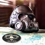 BLACK "Cold War' Gas Mask Ring (#178BLACK)