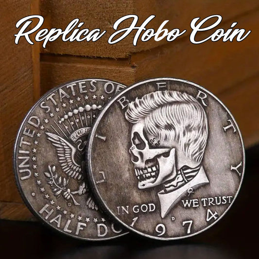 1974 Replica Liberty Half Dollar Hobo Skull Coin