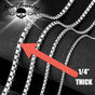 1/4" Thick, Big, Bold & Heavy Box Weave Chains (7 Lengths Available To Choose From)