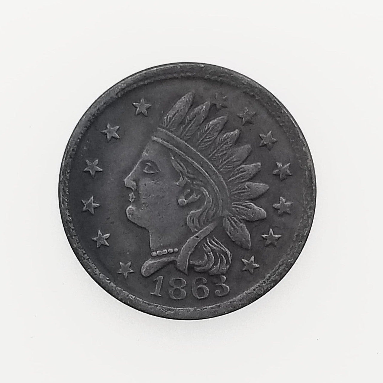 1863 Indian Head Hobo Coin