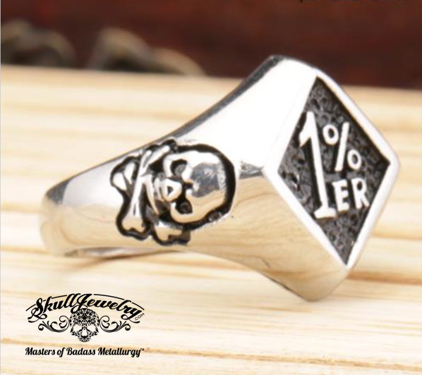 one percent skull ring