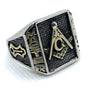 2-Tone Master Mason Stainless Steel Ring (#c139)