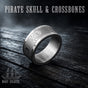 Matte Finish Pirate Skull & Crossbones Ring (#c064)